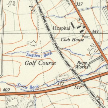 Map of Cleckheaton Golf Club in the 1930s